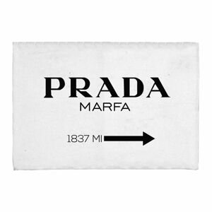 Biało-czarny dywanik łazienkowy Little Nice Things Prada, 60x40 cm