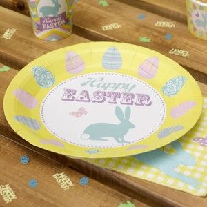 Zestaw 8 papierowych talerzy Neviti Happy Easter