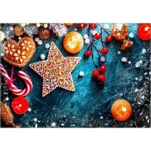 Dywan Vitaus Christmas Period Star Cookie, 50x80 cm