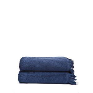 Zestaw 2 granatowych ręczników kąpielowych ze 100% bawełny Bonami, 70x140 cm