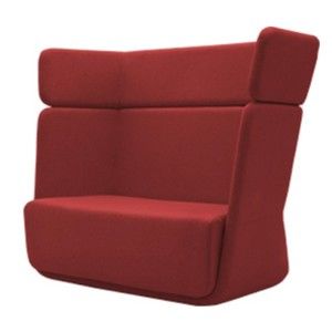 Czerwony fotel Softline Basket Eco Cotton Red