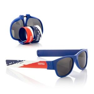Niebieskie zwijane okulary przeciwsłoneczne InnovaGoods Sunfold France World Cup
