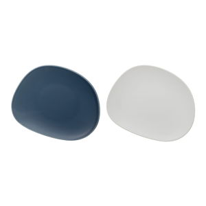 Zestaw 2 niebiesko-białych porcelanowych talerzy na sałatkę Like by Villeroy & Boch Group