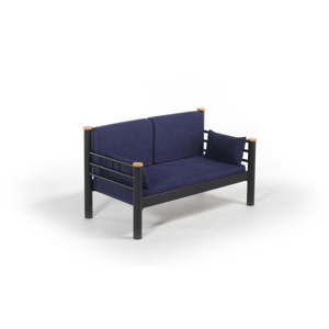 Ciemnoniebieska 2-osobowa sofa ogrodowa Kappis, 80x150 cm
