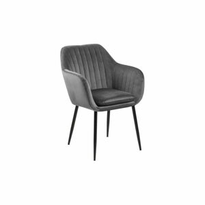 Jasnoszare krzesło z metalowymi nogami loomi.design Emilia