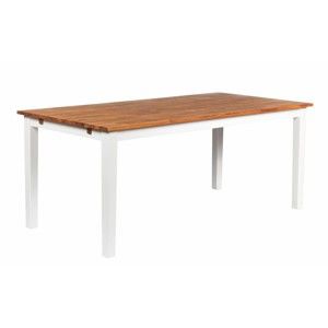 Biały stół z litego drewna dębowego Folke Finnus, 180x90 cm