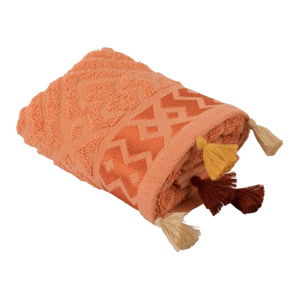 Komplet 2 pomarańczowych bawełnianych ręczników Bella Maison Mosaic, 30x50 cm