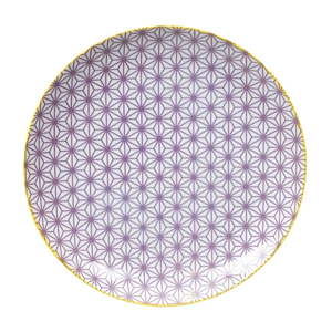 Fioletowy porcelanowy talerz Tokyo Design Studio Star, ⌀ 25,7 cm