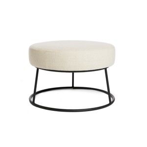 Biały stołek z metalową konstrukcją Simla Simple, ⌀ 60 cm
