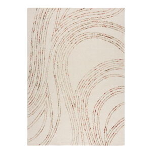 Pomarańczowy/kremowy wełniany dywan 160x230 cm Abstract Swirl – Flair Rugs
