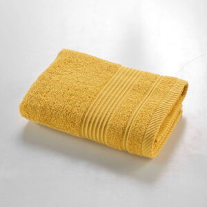 Żółty bawełniany ręcznik frotte 50x90 cm Tendresse – douceur d'intérieur