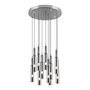 Lampa wisząca LED w kolorze srebra ze szklanym kloszem ø 50 cm Lucent – Trio Select