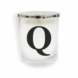 Biało-czarna świeczka North Carolina Scandinavian Home Decors Monogram Glass Candle Q