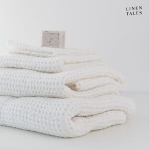 Białe ręczniki zestaw 3 szt. Honeycomb – Linen Tales