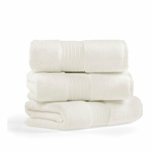Zestaw 3 kremowych bawełnianych ręczników Foutastic Chicago, 30x50 cm