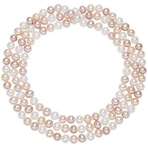 Biało-różowy perłowy naszyjnik Chakra Pearls, 120 cm