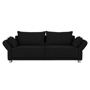 Czarna 3-osobowa sofa rozkładana Windsor & Co Sofas Casiopeia