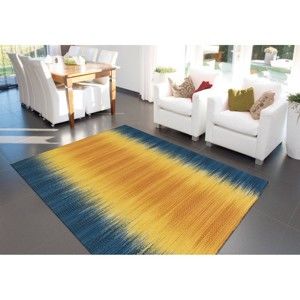 Niebiesko-żółty ręcznie wykonany dywan Arte Espina Sunset 8070, 90x160 cm