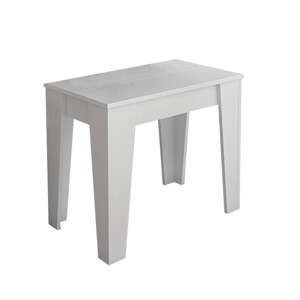 Biały stół drewniany z 6 częściami przedłużającymi Tomasucci Charlie, 75x90x50 cm