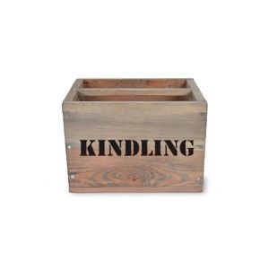 Skrzyneczka na drwa z drewna świerkowego Garden Trading Kindling, 28x28 cm