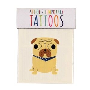 Zestaw 2 zmywalnych tatuaży z motywem psów Rex London Red Dogs