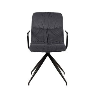 Antracytowe krzesło z podłokietnikami LABEL51 Spike