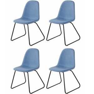 Zestaw 4 niebieskich krzeseł Støraa Colombo