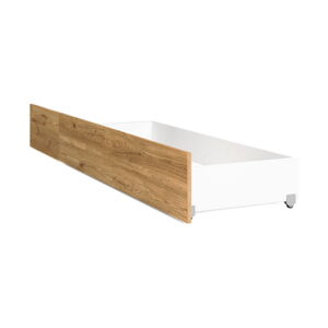 Biało-naturalna szuflada pod łóżko Zebra – Marckeric