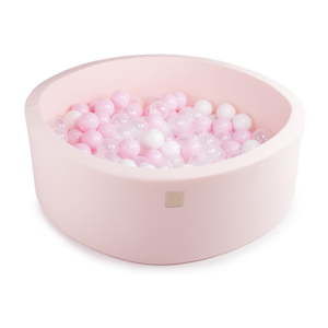 Różowy basen dla dzieci z 200 piłkami MeowBaby Powder, ø 90x30 cm