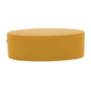 Żółty puf Softline Bon-Bon Eco Cotton Yellow, dł. 100 cm