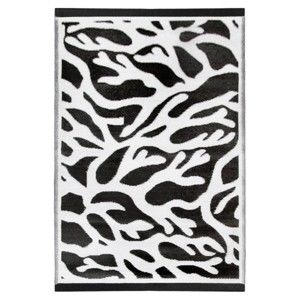 Czarno-biały dwustronny dywan zewnętrzny Green Decore Gara, 120x180 cm