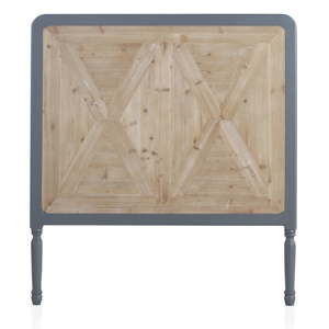 Drewniany zagłówek łóżka Geese Rustico Natura, 120x110 cm