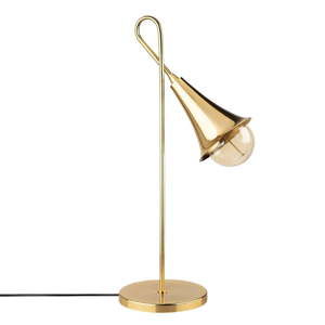 Metalowa lampa stołowa w złotym kolorze Opviq lights Elisa