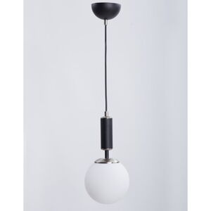 Biała/czarna lampa wisząca z szklanym kloszem ø 15 cm Hector – Squid Lighting
