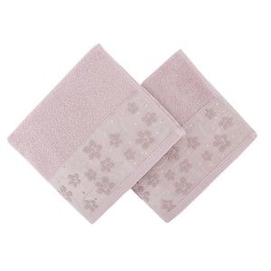 Zestaw 2 różowych ręczników Papaya, 50x90 cm