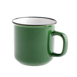 Zielony kubek ceramiczny Dakls, 440 ml