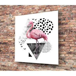Obraz szklany 3D Art Graphico Flamingo, 50x50 cm