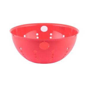 Czerwony plastikowy durszlak Tantitoni Candy, ⌀ 28 cm