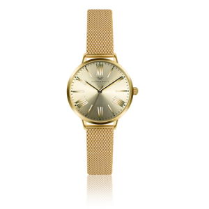 Zegarek damski z paskiem ze stali nierdzewnej w kolorze złotym Victoria Walls Audrey