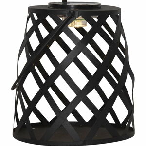 Czarny lampion LED Best Season Calabria, wys. 20 cm