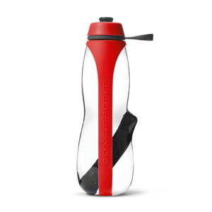 Czerwona butelka sportowa filtrująca z aktywnym węglem Balck + Blum Eau Good Duo, 700 ml