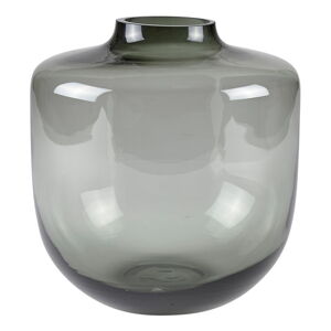 Szary szklany wazon (wysokość 21 cm) Daun – Villa Collection