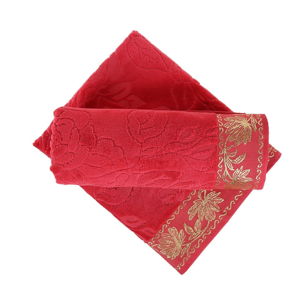 Zestaw 2 czerwonych ręczników Akdeniz, 70x140 cm