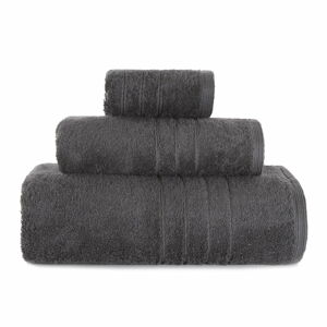 Zestaw 2 ciemnoszarych bawełnianych ręczników IHOME Omega