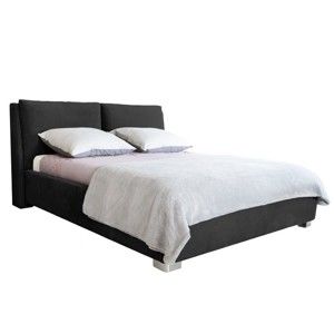 Czarne łóżko 2-osobowe Mazzini Beds Vicky, 180x200 cm