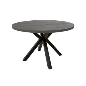 Szary okrągły stół z czarnymi nogami Canett Maison, ø 120 cm