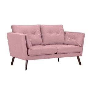 Różowa sofa 2-osobowa Mazzini Sofas Cotton