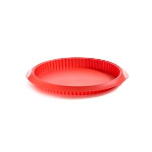 Czerwona silikonowa forma na quiche Lékué, ⌀ 28 cm