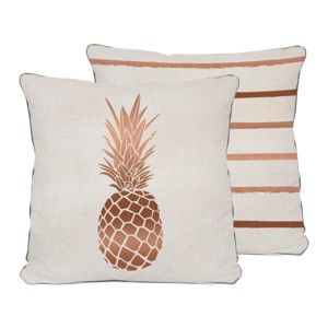 Dwustronna poszewka na poduszkę z mikrowłókna Really Nice Things Pineapple, 45x45 cm