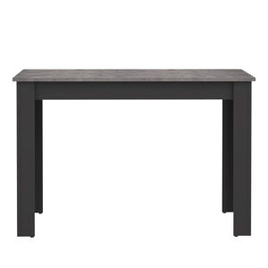 Czarny stół z blatem w dekorze betonu 110x70 cm Nice – TemaHome